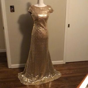 Champagne sequin dress